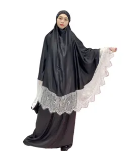 Abaya Turki Turkiye Dubai Timur Tengah Ayunan Besar Renda, Grosir Pakaian Sholat Wanita Muslim