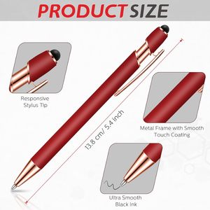 Stylo bille universel promotionnel 2-en-1 pour tablette et téléphone, en métal, avec logo personnalisé - Product Image 2