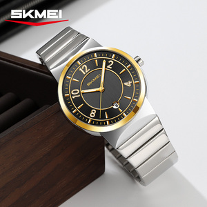Nuevo Reloj de Cuarzo para Hombre de Estilo Minimalista con Fecha, Logotipo Personalizado OEM, Correa de Acero Inoxidable Resistente al Agua 3ATM, Relojes Clásicos - Product Image 3