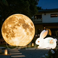 Lanterne LED gonflable géante en forme de lune, étanche et lumineuse, pour le Festival de la Mi-Automne