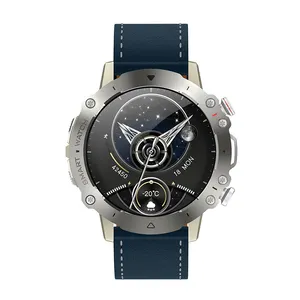 蓝色HW6运动智能手表reloj智能时尚呼叫NFC语音助手步计数器BT男士HW6运动智能手表