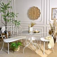 Fauteuil inclinable pliable INNOVA Home Living Room Accent, style nordique, blanc, long, en métal et fer, dossier croisé, écologique et durable