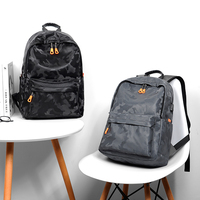 Tas Ransel Kasual Kamuflase untuk Pria & Pelajar, Tas Perjalanan Tahan Air, Tas Laptop Sederhana dan Bergaya