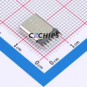 TYPE-C 6P LCH10.5 108 USB Connector Through hole Component (THT) Connector Type-C Female Through Hole 6P - Product Image 2