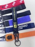 Lanière de poignet courte personnalisée avec logo imprimé et porte-clés, sangle de poignet pour clés de moto et de voiture, porte-clés en gros