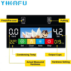 Macchina per Gelato Soft Commerciale Automatica a Tre Teste Verticali YKF-8216, Bianca, Capacità 18-28L/H, 220V - Product Image 5