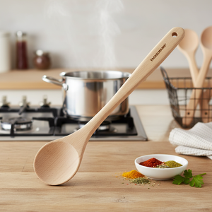 30cm in legno cucchiaio da cucina eco-friendly strumento lavastoviglie cassaforte stoviglie scatola di 300 accessori per la cucina - Product Image 3