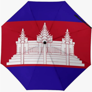 Parapluie compact de <span class=keywords><strong>voyage</strong></span> pour voiture, style créatif, imprimé drapeau national de <span class=keywords><strong>Chypre</strong></span>, haute qualité, ouverture et fermeture entièrement automatiques - Product Image 2