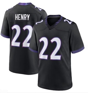 Jersey Bordir Sepak Bola Amerika Berkualitas Tinggi Baltimore 8 Jackson 22 Henry 4 Flowers, Jersey Custom dengan Logo - Product Image 4
