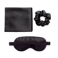 Kit de sommeil de luxe personnalisé en soie de mûrier 100% grade 6A, comprenant une taie d'oreiller en soie anti-friction, un chouchou et un masque de nuit pour une routine nocturne