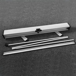 Роскошный рулонный стенд 85*200, серебристый, для рекламы, портативный рулонный баннер для продвижения бизнеса - Product Image 1