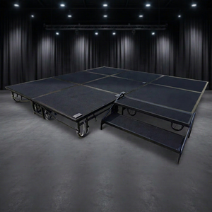 Plataforma de Escenario Plegable de Acero de 6 pies x 8 pies con Ruedas para Venta al por Mayor - Product Image 1
