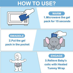 Faja Térmica para Aliviar Cólicos y Gases en Bebés Recién Nacidos, Alivio del Abdomen Mediante Calor Relajante, Cinturón Térmico para Bebés - Product Image 5