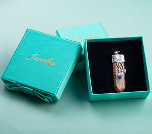 Nouveau Style de pierre naturelle collier en forme d'épée pendule coniques pendentifs avec chaîne guérison Chakra Quartz <span class=keywords><strong>Rose</strong></span> bijoux oeil de tigre - Product Image 3