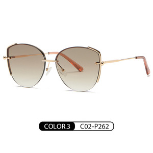 Gafas de Sol Ligeras con Montura Completa de Metal y Nylon Gris UV400, Lentes de PC, Logotipo Personalizado, Protección UV, Moda Nueva - Product Image 2