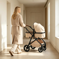 Poussette portable en gros, légère et pliable, avec cadre en acier haute visibilité et grand panier, pour bébés de 0 à 3 ans