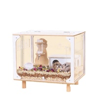 Offre Spéciale – Cage à Hamster de Luxe en Acrylique Transparent de Haute Qualité pour Villa, Idéale pour Éleveuse de Hamsters Syriens, Hérissons, Cailles et Petits Animaux