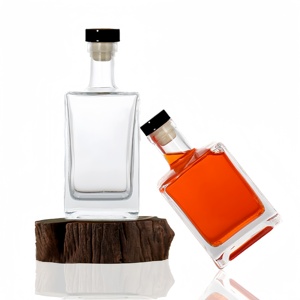 20ml 30ml 50ml 100mL Bebida alcohólica Zumo <span class=keywords><strong>Bebidas</strong></span> Licor Vino Whisky Pequeña Mini botella de vidrio de muestra con tapa - Product Image 1