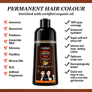 Tinte Permanente para el Cabello Maxcare Ginseng, Envío Rápido, Fabricación OEM, Venta al por Mayor, Crema Capilar Herbal Mágica de Color Negro Rápido que Cubre las Canas - Product Image 6