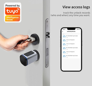 Màu xanh-răng kết nối phổ biến nhôm Điện thoại thông minh xi lanh Khóa vân tay Cửa Khóa bằng cuộc sống thông minh - Product Image 2