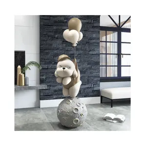 2023 Atacado decoração home tamanho vida balão cão Estátua Escultura interior decoração home diy