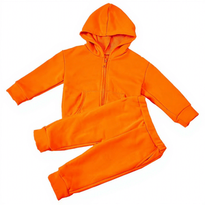 Ensemble de survêtement zippé pour enfants Streetwear, ensemble de jogging pour garçons, survêtement zippé pour enfants en gros, vêtements de sport décontractés, respirant, OEM à vendre - Product Image 1
