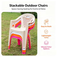 Chaises de salle à manger d'extérieur modernes empilables épaissies populaires à prix abordable pour adultes – Chaises en plastique
