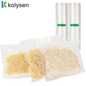 쌀 콩 혼합 곡물을위한 맞춤형 투명 플라스틱 열 씰 쌀 벽돌 식품 포장 진공 가방