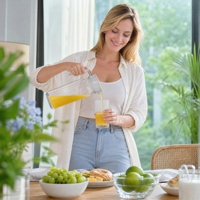 Pichet à eau en plastique PC classique à motif côtelé vertical, portable, pour buffet, restauration, usage quotidien, avec logo, pour jus