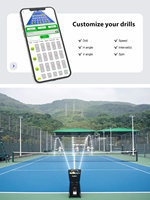 Máquina de Tenis Inteligente PT-MAX C, Lanzador de Pelotas de Pádel con Múltiples Ejercicios, Alimentador Automático, Control Remoto y Aplicación para Exteriores