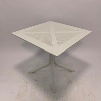 Tables à manger en plastique durables et imperméables pour l'extérieur, faciles à transporter, table à manger en plastique pour la maison, pour utilisation sur le balcon