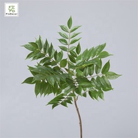 Künstliche echte Berührung Nandina Domestica verlässt Pflanzen und Grün für Hochzeits feier Home Tisch dekoration
