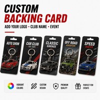Cadeaux personnalisés pour clubs automobiles : Porte-clés, épingles de revers, médailles et badges en alliage de zinc avec logo pour événements automobiles, avec carte de support personnalisée