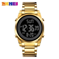 Jam Tangan SKMEI 1611 Model Terbaru Mewah untuk Pria, Sport, Baja Anti Karat, Tahan Air, Layar LCD, Jam Tangan Bisnis Pria, Relojes