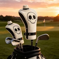 Copricapo da golf di Halloween 3D: set di coperture in poliestere per driver, fairway e ibridi a forma di pipistrello, zucca, mago, gatto, scheletro
