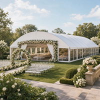 Tente de réception en aluminium imperméable 10x20ft 20x20ft pour événements extérieurs, mariages, salons professionnels, expositions, tente de réception en PVC