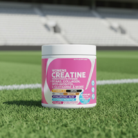 Créatine Monohydrate en Poudre OEM pour Femmes avec Collagène, Inositol et BCAA – Qualité Santé et Bien-être – Favorise la Masse Musculaire Maigre et la Santé de la Peau