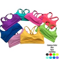 Tank top olahraga kustom wanita, bra crop top olahraga mencuci asam kustom produsen pakaian olahraga 2024