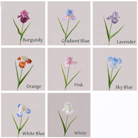 Fleurs artificielles Iris bleu Alice de qualité supérieure, 72 cm, toucher réel, Fleur de Lys pour la décoration de la maison, de l'hôtel, du mariage, du bar