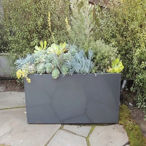 Jardinières rectangulaires <span class=keywords><strong>en</strong></span> aluminium enduit de poudre, durables, imperméables et portables, pour plantes et <span class=keywords><strong>fleurs</strong></span> de jardin, vente <span class=keywords><strong>en</strong></span> gros - Product Image 2