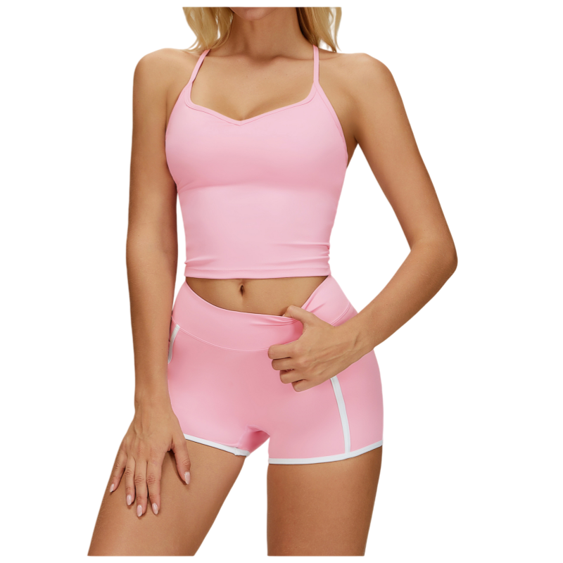 Naked Feel Solid Lightweight Tank Tops with Four-Way Stretch Elastic Waist Breathable Crossback Design for Yoga Workout Outdoor