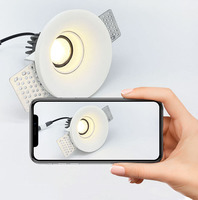 Plafonnier encastré LED en plâtre pour salon, décoration d'hôtel, lampe de plafond sans bordure, prix des spots