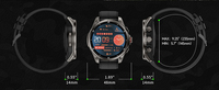 FT66 Reloj Inteligente con GPS Seguimiento Brújula Linterna 3ATM Impermeable Monitoreo DE LA Salud Hombres Deporte al Aire Libre Smartwatch