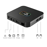 Boîtier TV Android 9.0 IATV OM MAX 5G S905L2 1 Go 8 Go 1080P Double WiFi BT 4.0 Quad Core Télécommande Vocale Logo Personnalisé OEM ODM 1 pièce MOQ