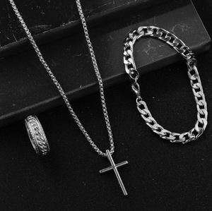 Set Regalo di 3 Orologi al Quarzo di Lusso <span class=keywords><strong>per</strong></span> Uomo con Bracciale in Acciaio Inossidabile <span class=keywords><strong>per</strong></span> Natale, Compleanno, <span class=keywords><strong>per</strong></span> Lui, Marito OEM - Product Image 4