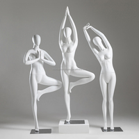 Mannequin de présentation femme corps entier pour vêtements de sport, Pilates, Yoga et Danse, modèle de pose autonome, blanc, vente en gros