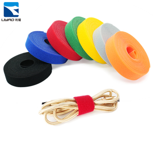 Cinta impermeable de alta calidad, reutilizable, venta superior, corbata de gancho y bucle para almacenamiento de cables de datos, corbata de mochila verde - Product Image 3