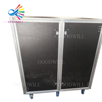 Boîtier de transport coulissant personnalisé Goodcase Dual 24U de haute qualité pour racks 24Ux2