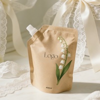 Bolsa con Boquilla para Aceite y Champú, Reciclable, Biodegradable, Personalizable, de Papel Kraft Marrón, Grado Alimenticio, Marca ZHIHE, 50ml, 250ml, 500ml