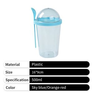 Custom Yogurt Ice Cream <b>Cup</b> Printed Logo Double Layers <b>Plastic</b> Clear Disposable Fruit Salad <b>Cup</b> with Lid - Product Image 4